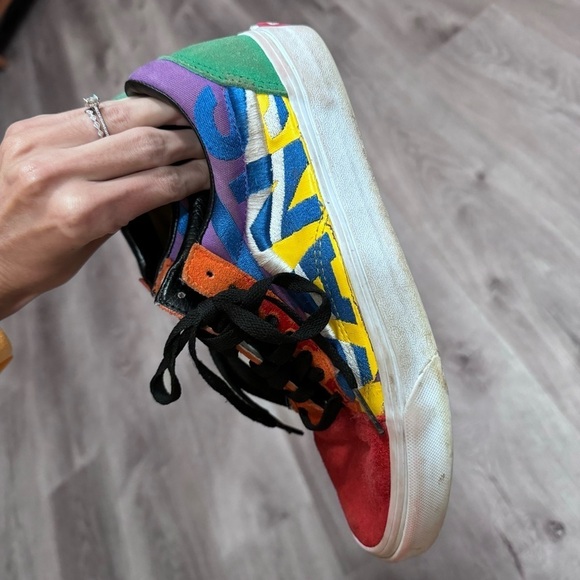 Vans Old Skool Colorful Embroidered Logo Sneakers Canvas Shoes - Picture 7 of 10